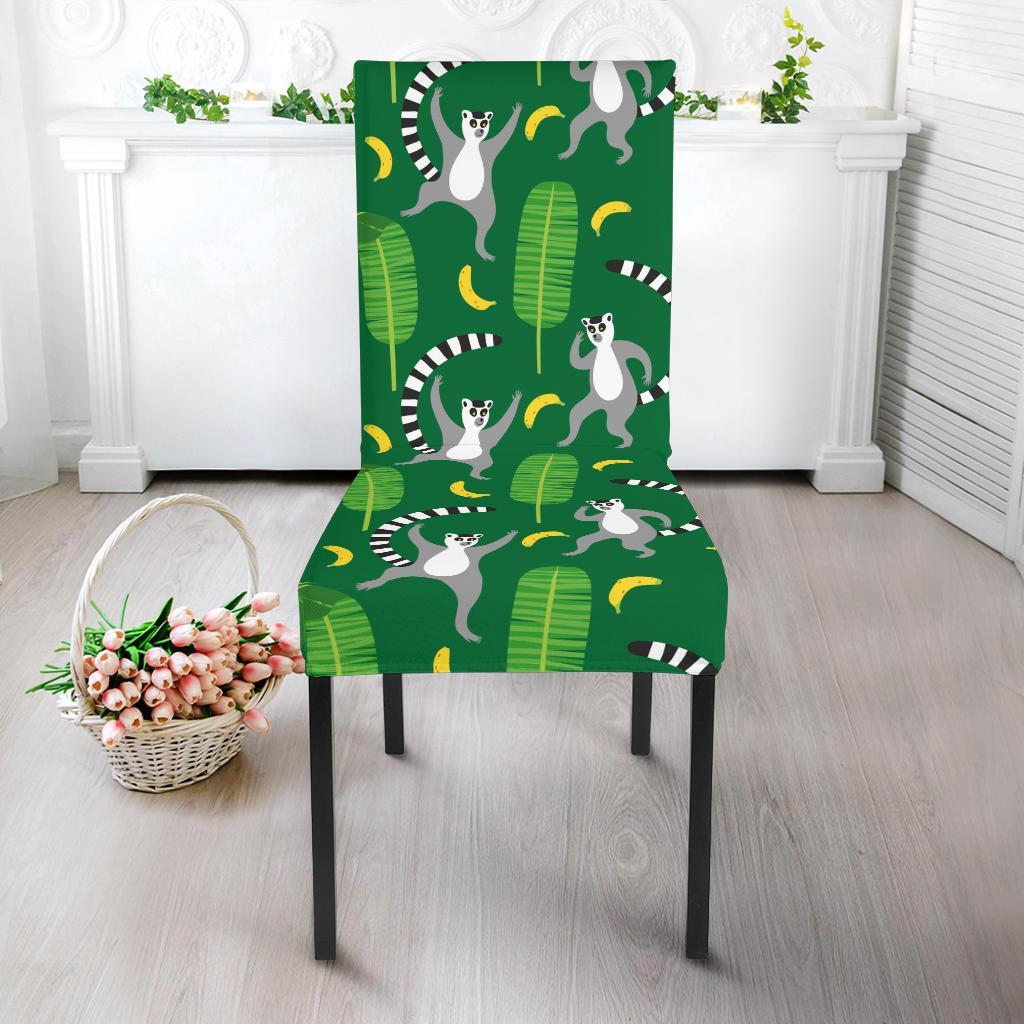 Lemur Print Pattern Chair Cover-grizzshop