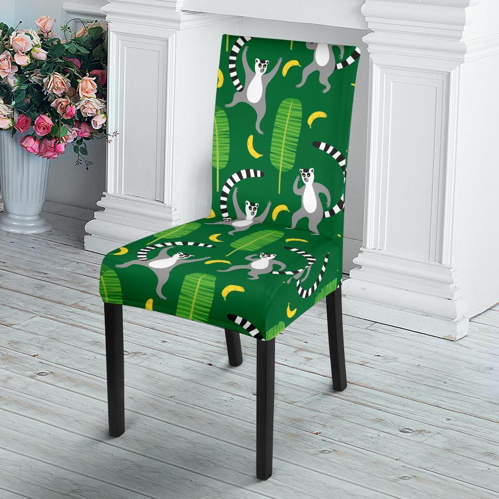 Lemur Print Pattern Chair Cover-grizzshop