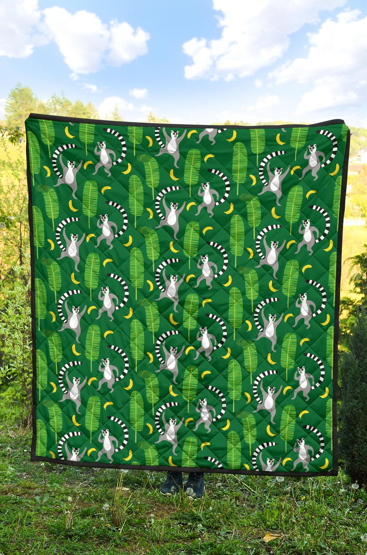 Lemur Print Pattern Quilt-grizzshop