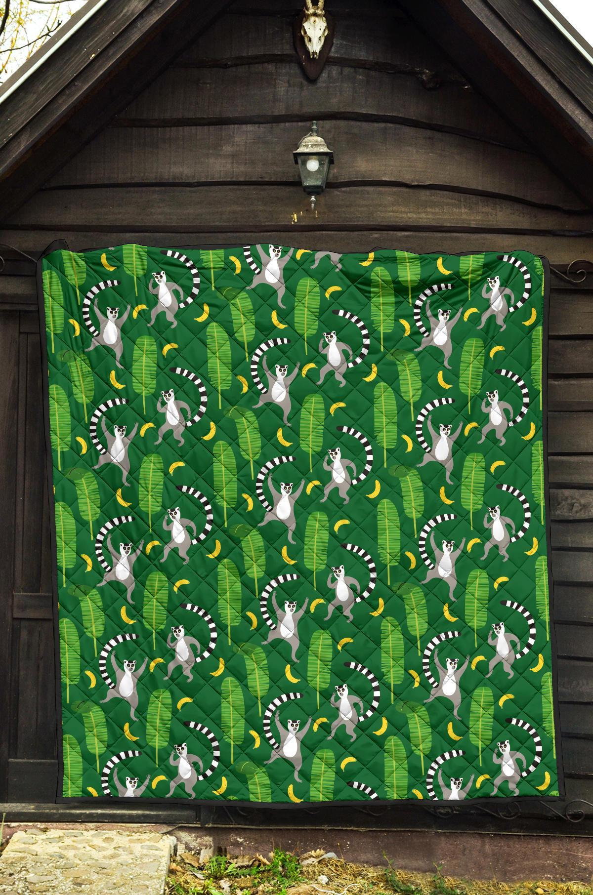 Lemur Print Pattern Quilt-grizzshop