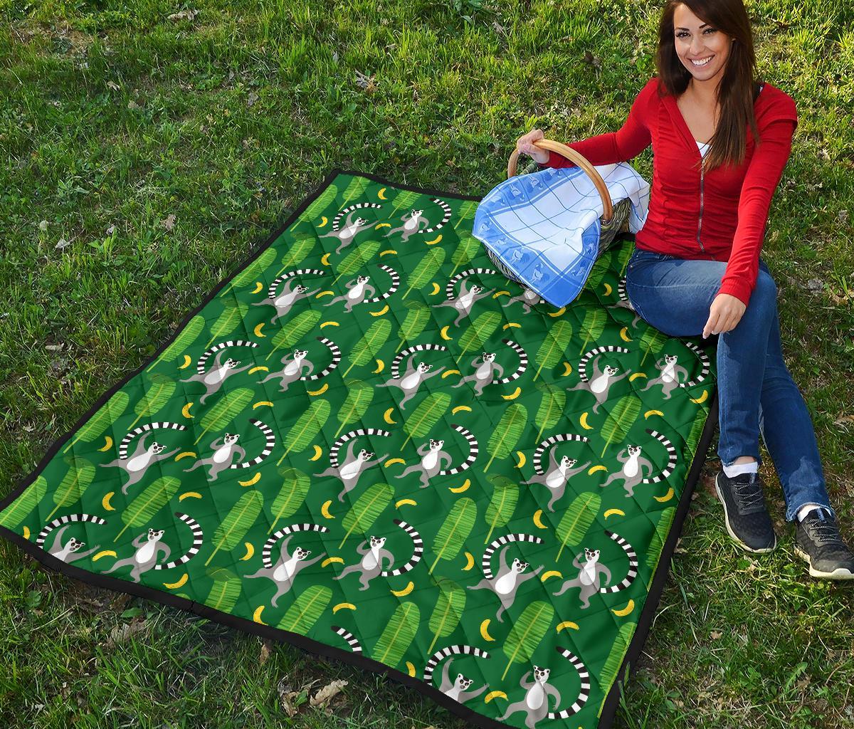 Lemur Print Pattern Quilt-grizzshop