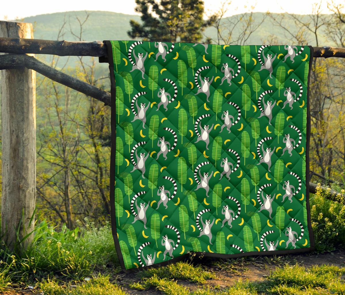 Lemur Print Pattern Quilt-grizzshop