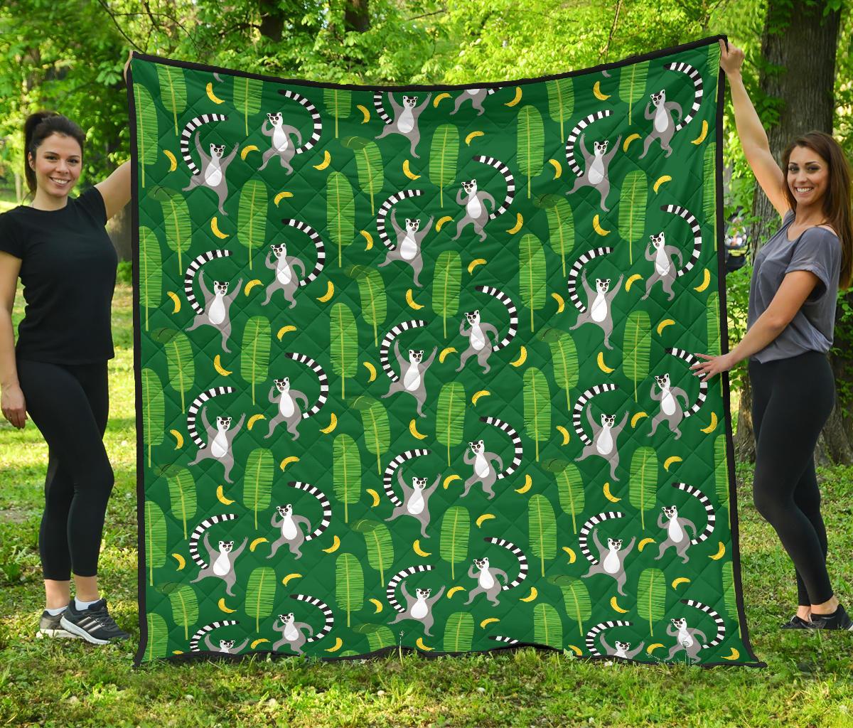 Lemur Print Pattern Quilt-grizzshop