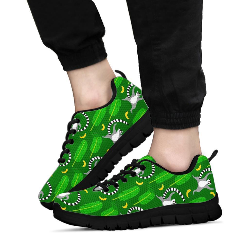 Lemur Print Pattern Sneaker Shoes For Men Women-grizzshop