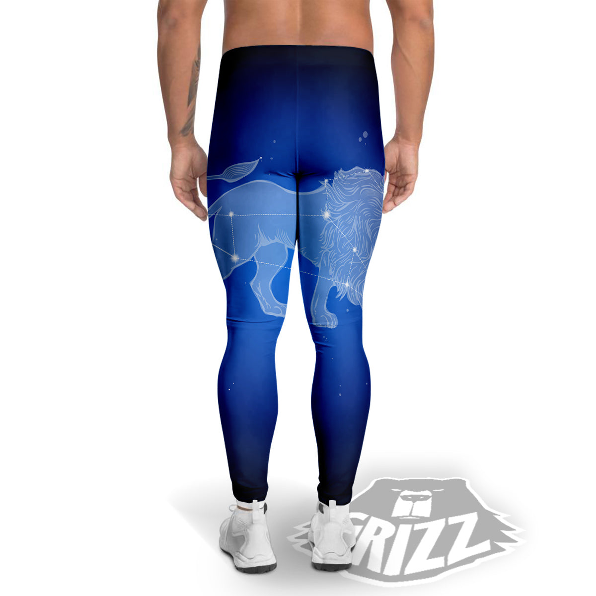 Leo Constellation Print Men's Leggings-grizzshop