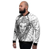 Leo Sign White And Black Print Men's Bomber Jacket-grizzshop