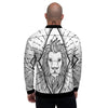 Leo Sign White And Black Print Men's Bomber Jacket-grizzshop