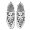 Leo Sign White And Black Print White Athletic Shoes-grizzshop