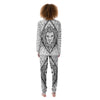 Leo Sign White And Black Print Women's Pajamas-grizzshop