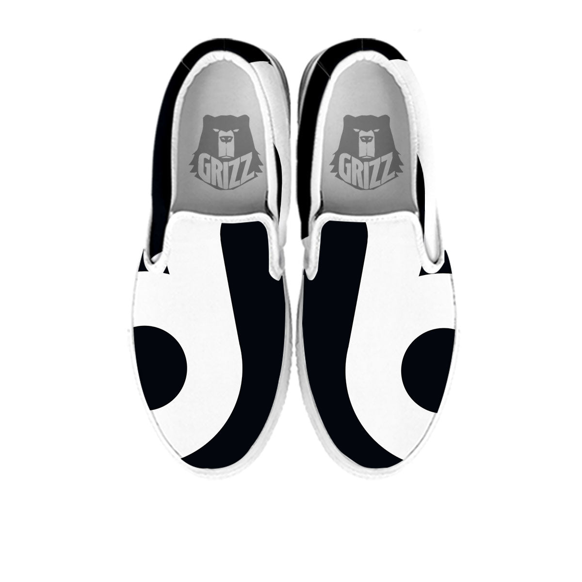 Leo Sign Zodiac White And Black Print White Slip On Shoes-grizzshop