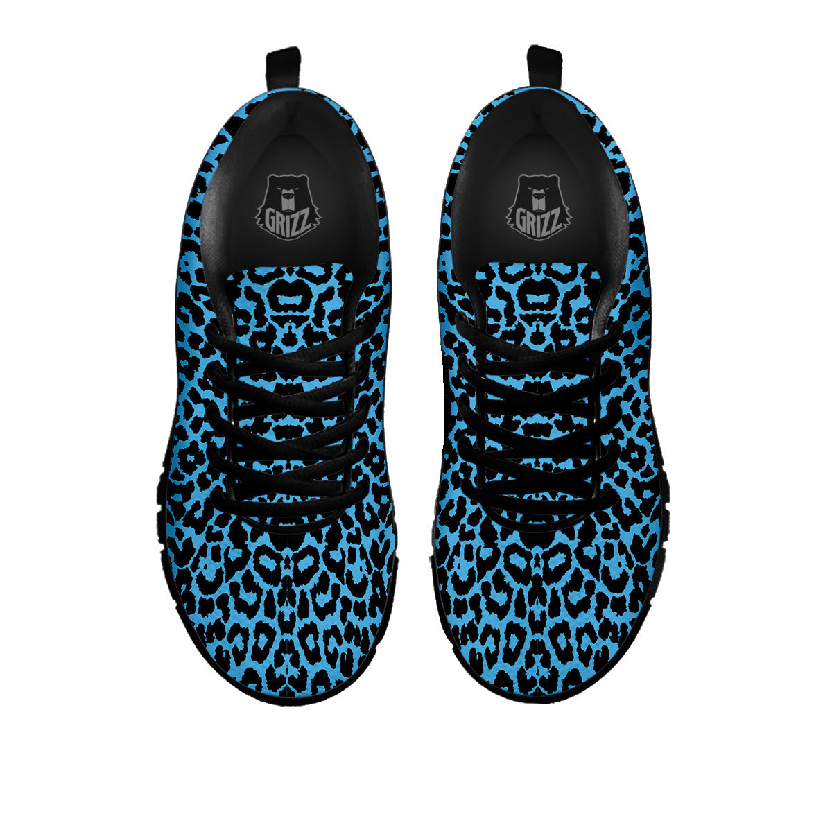 Leopard Blue Print Black Sneaker-grizzshop