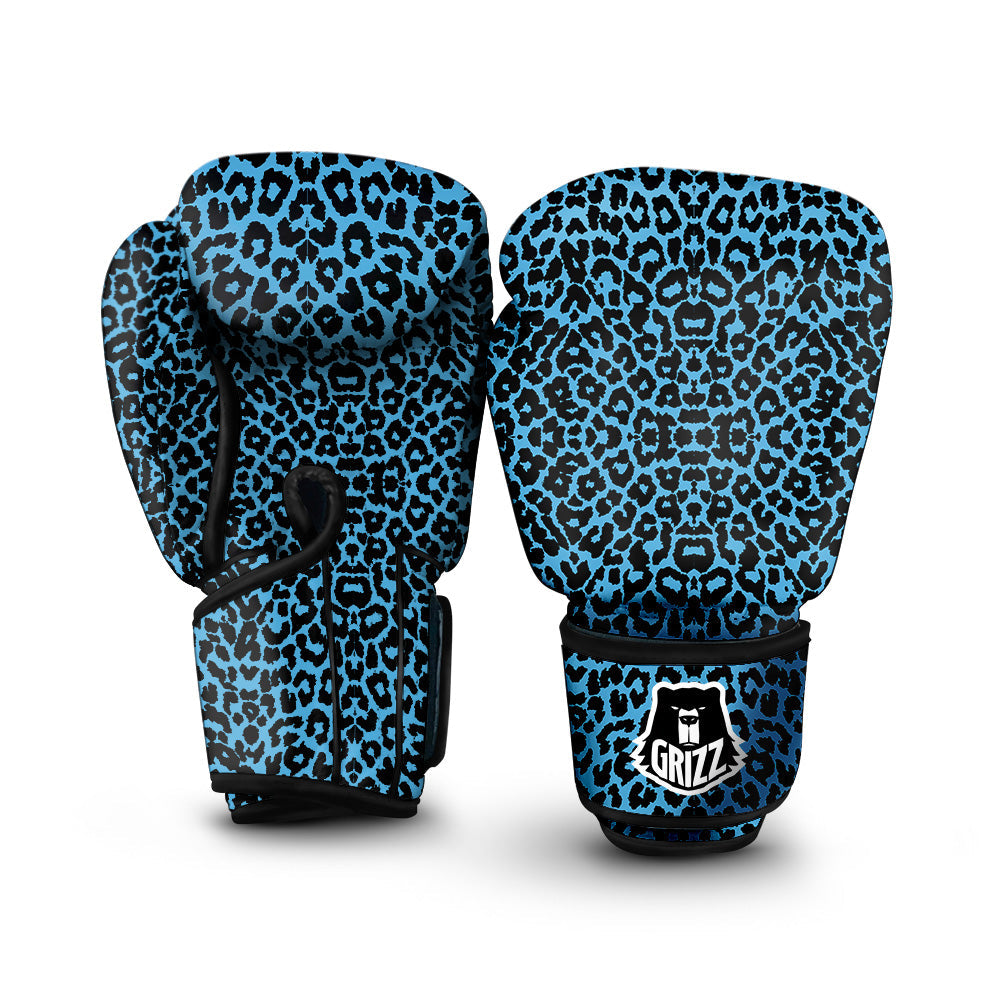 Leopard Blue Print Boxing Gloves-grizzshop