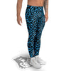 Leopard Blue Print Men's Leggings-grizzshop