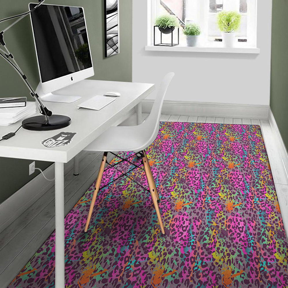 Leopard Colorful Print Floor Mat-grizzshop