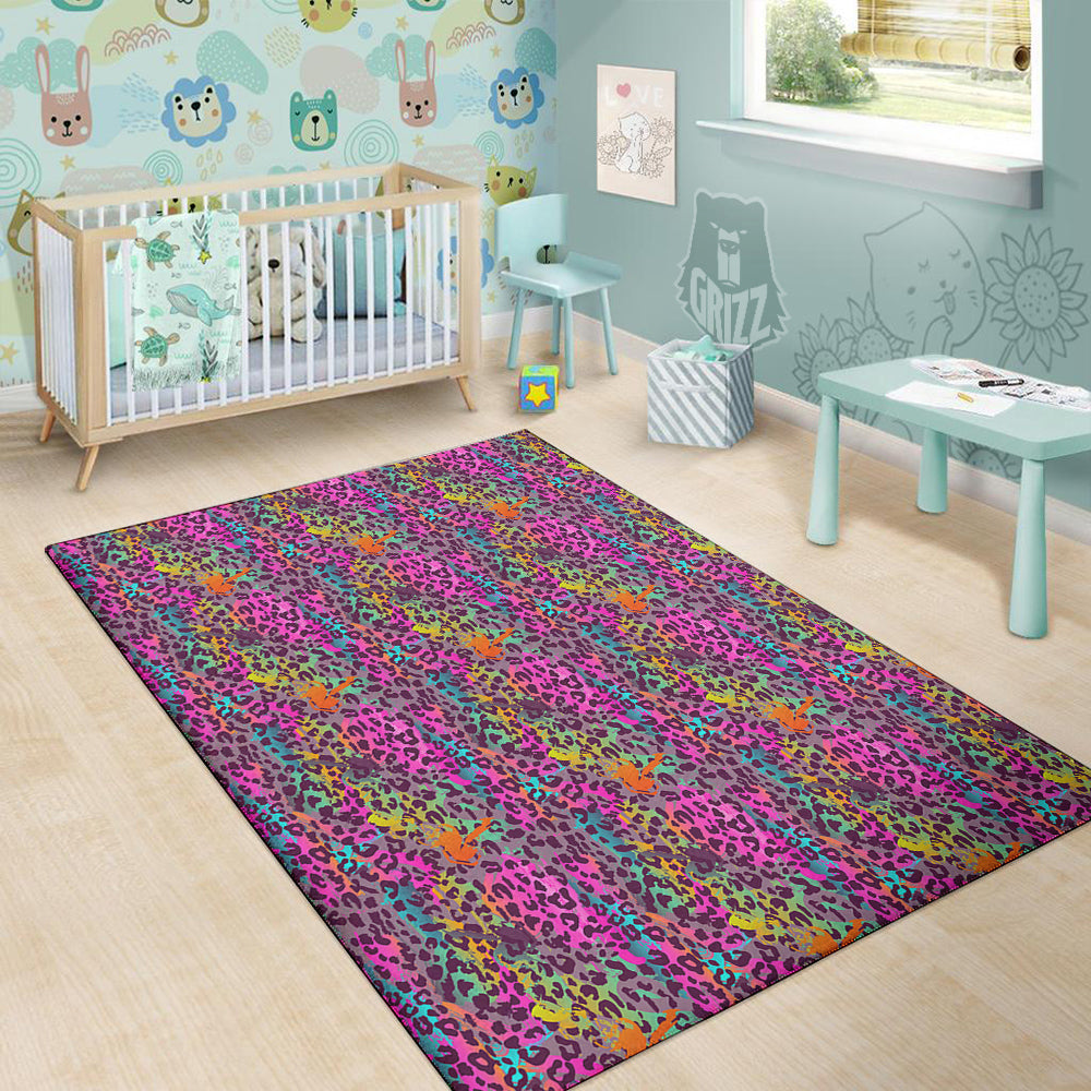 Leopard Colorful Print Floor Mat-grizzshop