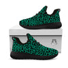 Leopard Green Print Black Athletic Shoes-grizzshop