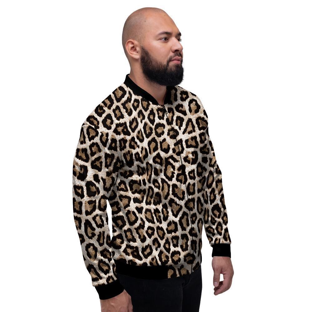 Leopard Men's Bomber Jacket-grizzshop