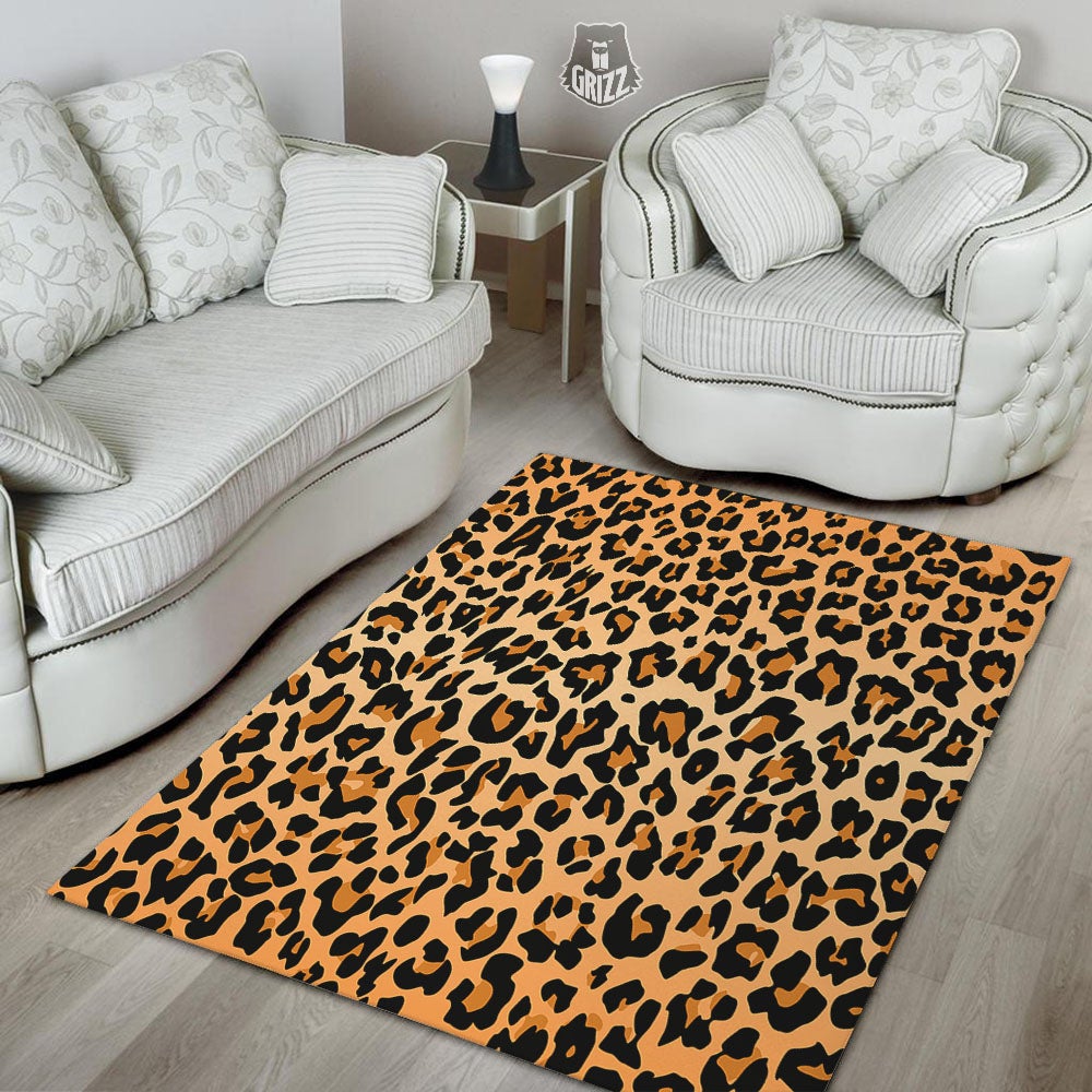 Leopard Orange Print Floor Mat-grizzshop