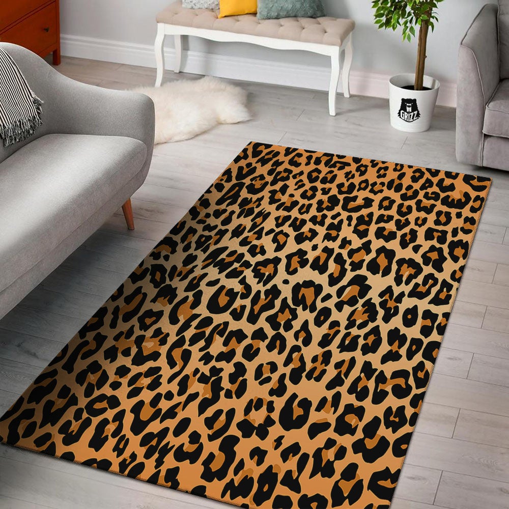 Leopard Orange Print Floor Mat-grizzshop