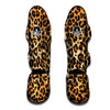 Leopard Orange Print Muay Thai Shin Guards-grizzshop