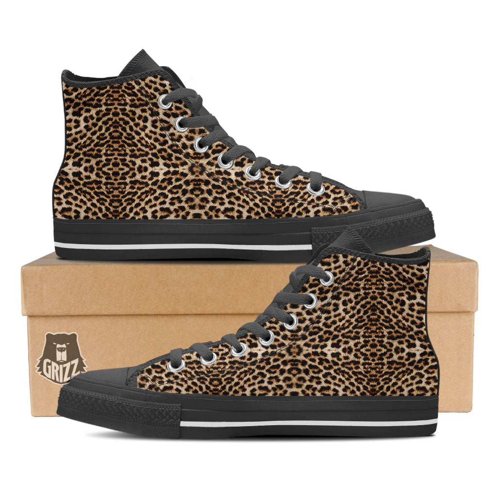 Leopard Pattern High Top Shoes-grizzshop