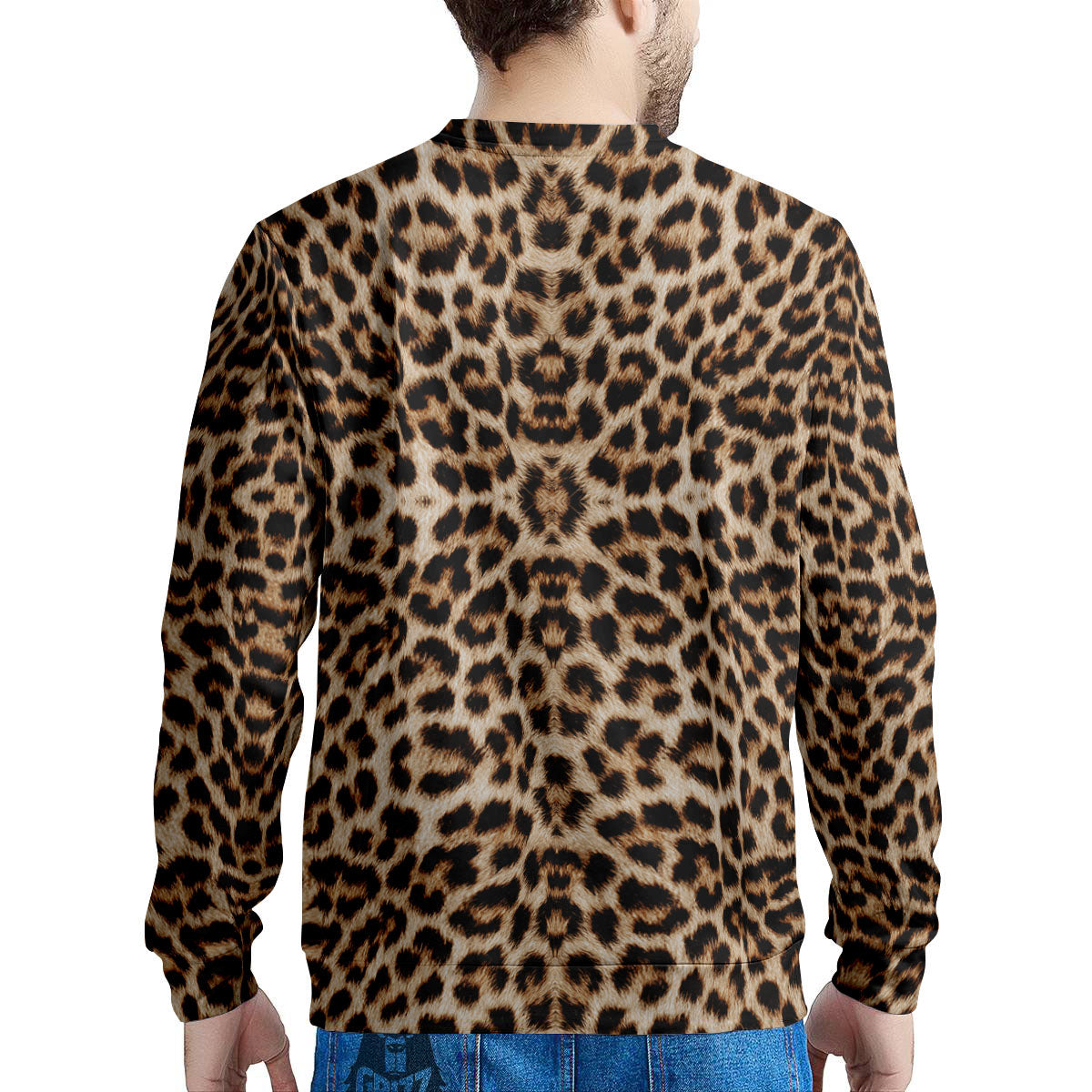 Leopard Pattern Men's Sweatshirt-grizzshop