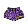 Leopard Pink And Purple Print Muay Thai Boxing Shorts-grizzshop