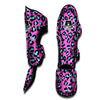 Leopard Pink And Turquoise Print Pattern Muay Thai Shin Guards-grizzshop