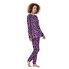 Leopard Pink And Turquoise Print Pattern Women's Pajamas-grizzshop