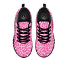 Leopard Pink Print Pattern Black Sneaker-grizzshop