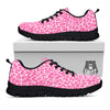 Leopard Pink Print Pattern Black Sneaker-grizzshop