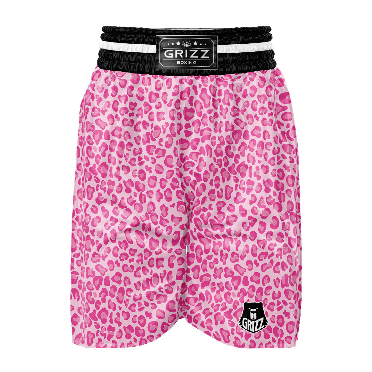 Leopard Pink Print Pattern Boxing Shorts-grizzshop