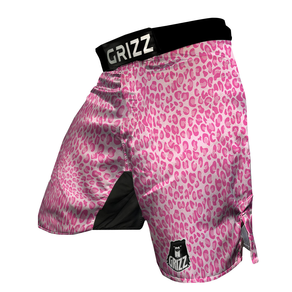 Leopard Pink Print Pattern MMA Shorts-grizzshop