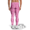 Leopard Pink Print Pattern Men's Leggings-grizzshop