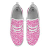 Leopard Pink Print Pattern White Athletic Shoes-grizzshop