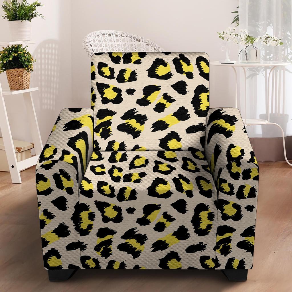 Leopard Print Armchair Cover-grizzshop