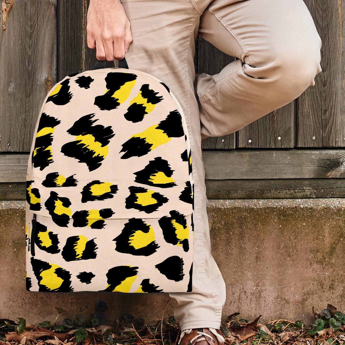 Leopard Print Backpack-grizzshop