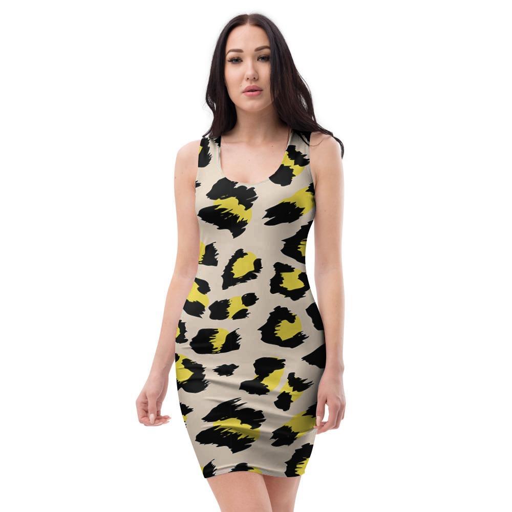 Leopard Print Bodycon Dress-grizzshop