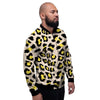 Leopard Print Men's Bomber Jacket-grizzshop