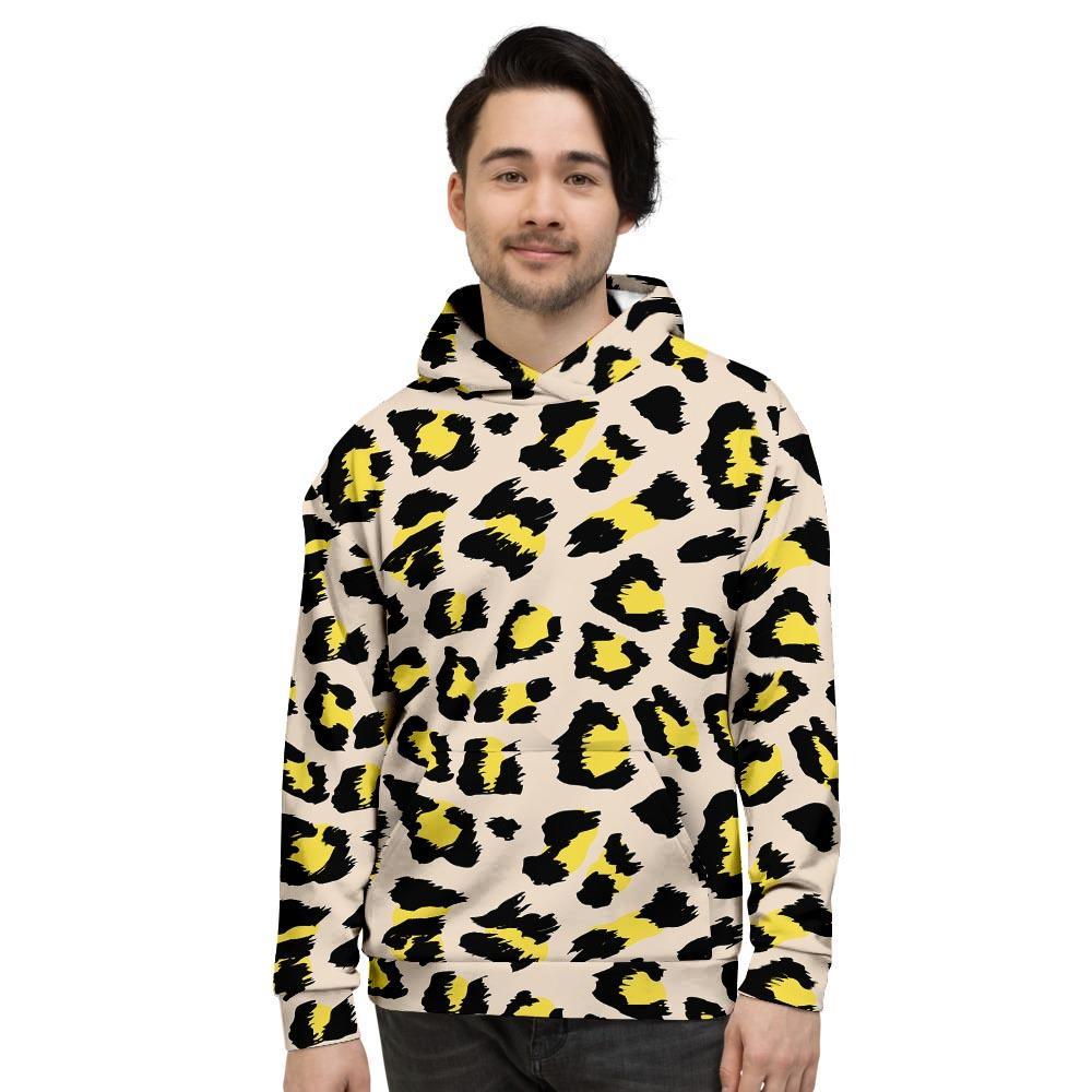 Leopard Print Men's Hoodie-grizzshop