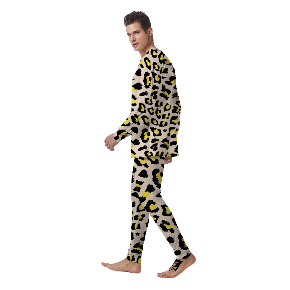 Leopard Print Men's Pajamas-grizzshop