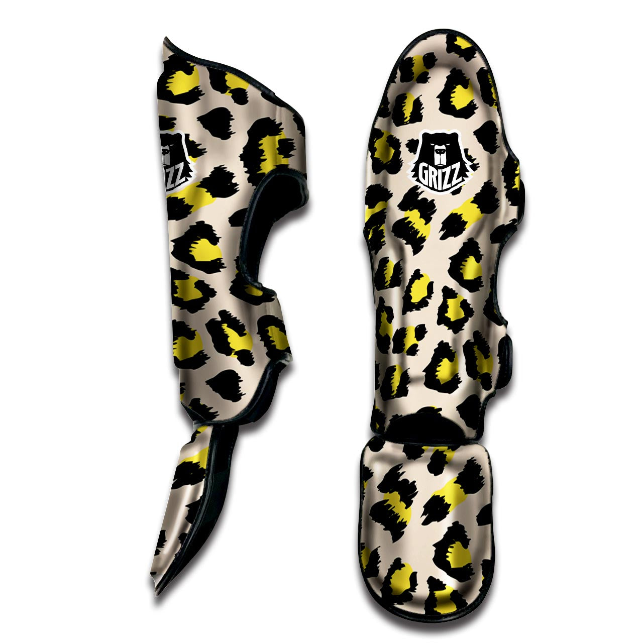 Leopard Print Muay Thai Shin Guard-grizzshop