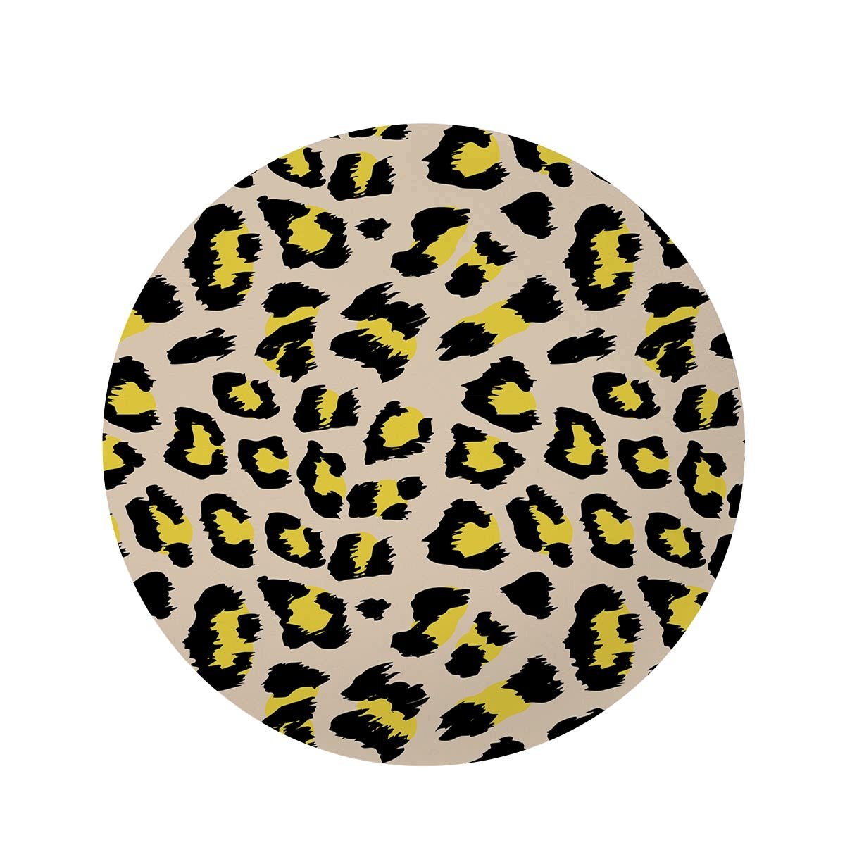 Leopard Print Round Rug-grizzshop