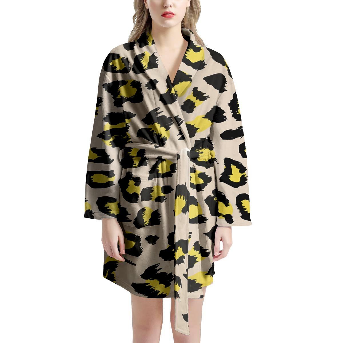 Leopard Print Women's Robe-grizzshop