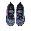 Leopard Rainbow And Purple Print Pattern Black Sneaker-grizzshop