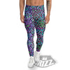 Leopard Rainbow And Purple Print Pattern Men's Leggings-grizzshop