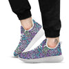 Leopard Rainbow And Purple Print Pattern White Athletic Shoes-grizzshop