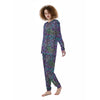 Leopard Rainbow And Purple Print Pattern Women's Pajamas-grizzshop