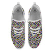 Leopard Rainbow And White Print Pattern White Athletic Shoes-grizzshop