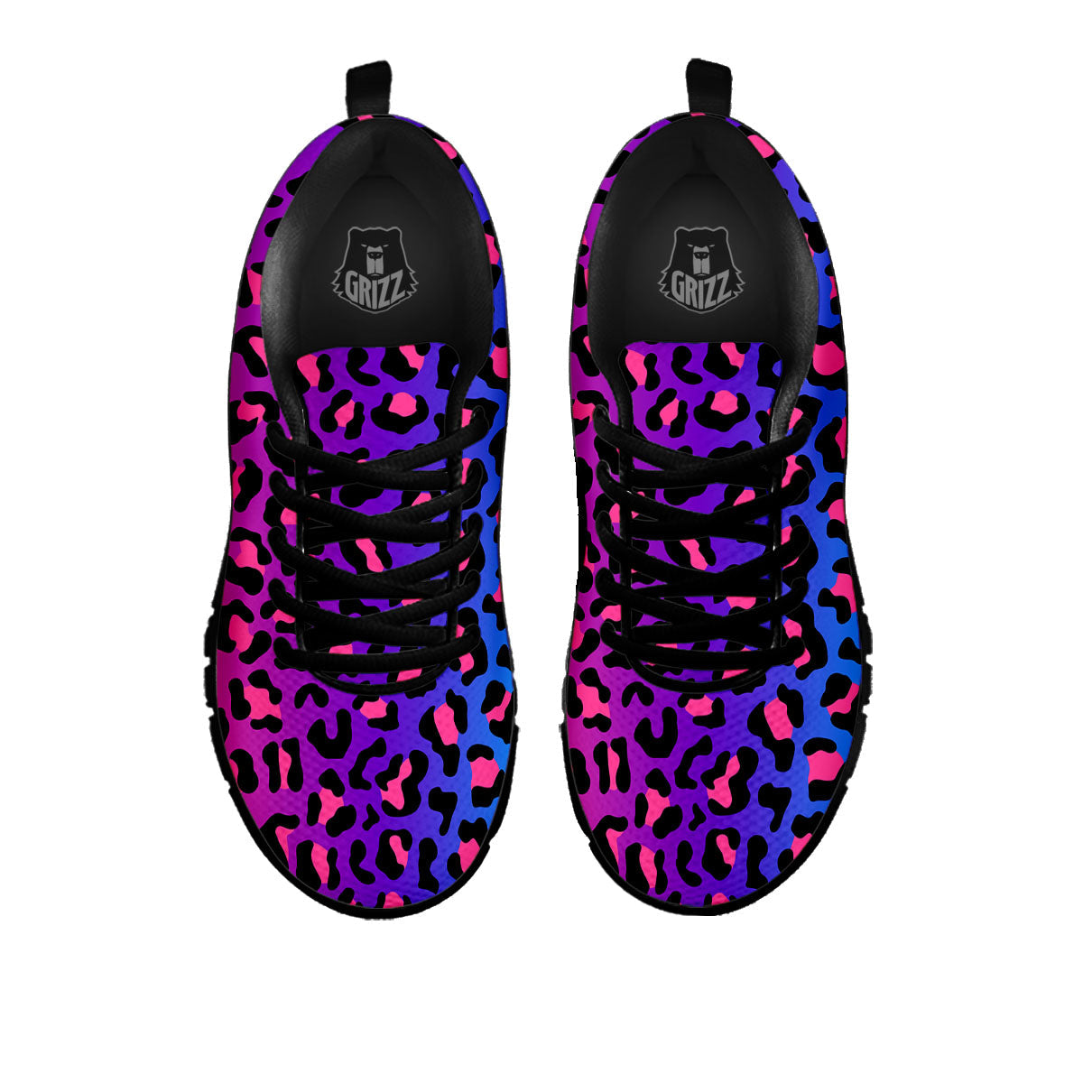 Leopard Rainbow Print Black Sneaker-grizzshop